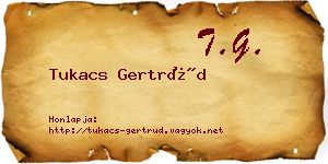 Tukacs Gertrúd névjegykártya
